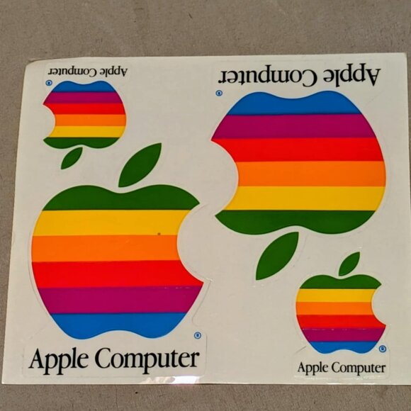 4 Vintage Apple Stickers. - Picture 1 of 3